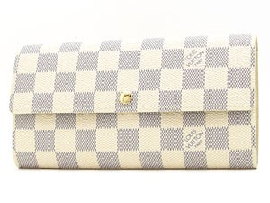 Louis Vuitton 激安　ルイヴィトン 新品　ダミエ・アズール　財布　ファスナー長札　ポルトフォイユ・サラ　N61735