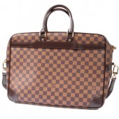2010年新作 Louis Vuitton 激安 ルイヴィトン 新品　ダミエ ポルトド キュマン・ヴォワヤージュGM ビジネスバッグ ダークブラウン N41122