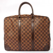 2010年新作 Louis Vuitton 激安 ルイヴィトン 新品　ダミエ ポルト ドキュマン・ヴォワヤージュ ビジネスバッグ ダークブラウン N41124