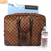 2010年新作 Louis Vuitton 激安 ルイヴィトン 新品　ダミエ ポルト ドキュマン・ヴォワヤージュ ビジネスバッグ ダークブラウン N41124