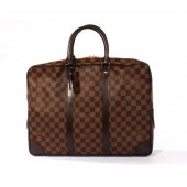 2010年新作 Louis Vuitton 激安 ルイヴィトン 新品　ダミエ ポルト ドキュマン・ヴォワヤージュ ビジネスバッグ ダークブラウン N41124