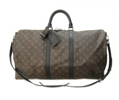 2009年秋冬新作 Louis Vuitton 激安 ルイヴィトン 新品 モノグラム・マカサー バッグ キーポル・バンドリエール55　ストラップ付きボストンバッグ　M56714