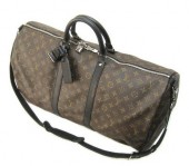 2009年秋冬新作 Louis Vuitton 激安 ルイヴィトン 新品 モノグラム・マカサー バッグ キーポル・バンドリエール55　ストラップ付きボストンバッグ　M56714