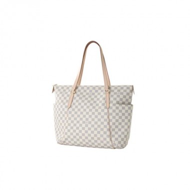 2010年早春新作 Louis Vuitton 激安 ルイヴィトン 財布 新作 人気 新品 通販＆送料込 ダミエ アズール トータリーGM ショルダーバッグ ホワイト N51263