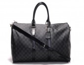 Louis Vuitton 激安 ルイヴィトン 新品 ボストンバッグ『キーポル・バンドリエール・45』（ダミエ・グラフィット） N41418