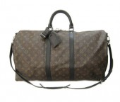 2009年秋冬新作 Louis Vuitton 激安 ルイヴィトン 新品 モノグラム・マカサー バッグ キーポル・バンドリエール55　ストラップ付きボストンバッグ　M56714