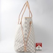 2010年早春新作 Louis Vuitton 激安 ルイヴィトン 財布 新作 人気 新品 通販＆送料込 ダミエ アズール ネヴァーフルGM トートバッグ ホワイト N51108