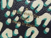 2011年春夏新作　Louis Vuitton 激安　ルイヴィトン 新品　モノグラム　長財布　ポルトフォイユ・サラ　レオパード　ブルーアンフィニ　M60104
