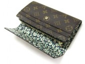 2011年春夏新作　Louis Vuitton 激安　ルイヴィトン 新品　モノグラム　長財布　ポルトフォイユ・サラ　レオパード　ブルーアンフィニ　M60104