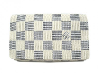 Louis Vuitton 激安　ルイヴィトン 新品　ダミエ・アズール　財布　L字ファスナー　ポルトフォイユ・トレゾール　N61744