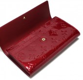 Louis Vuitton 激安　ルイヴィトン 新品　ヴェルニ　財布　ファスナー付き長札　ポルトフォイユ・サラ　ポムダムール　M93530