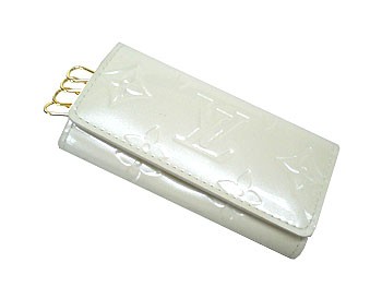 Louis Vuitton 激安　ルイヴィトン 新品　ヴェルニ　4連キーケース　ミュルティクレ4　ペルル　M91360