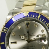 ロレックス 腕時計 新入荷＆送料込　サブマリーナコンビ　16613SG　自動巻