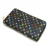 2011年春夏新作　Louis Vuitton 激安　ルイヴィトン 新作 人気 新品 通販＆送料込　マルチカラー　ジッピー・ウォレット　ラウンドファスナー長財布　ノワール×ヴィオレ　M60275