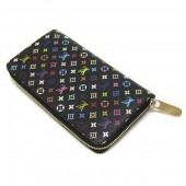 2011年春夏新作　Louis Vuitton 激安　ルイヴィトン 新作 人気 新品 通販＆送料込　マルチカラー　ジッピー・ウォレット　ラウンドファスナー長財布　ノワール×ヴィオレ　M60275