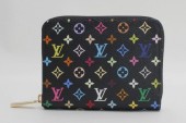 2011年新作　新色　Louis Vuitton 激安　ルイヴィトン 新品　モノグラム・マルチカラーキャンバス　ノワール×ヴィオレ　ジッピーコインパース　M60268