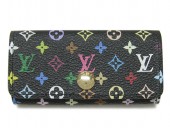 2011年新作　新色　Louis Vuitton 激安　ルイヴィトン 新品　モノグラム・マルチカ4連キーケース　ノワールxヴィオレ（パープル）　M60284