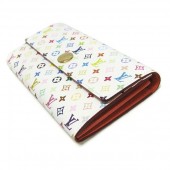 2011年春夏新作　Louis Vuitton 激安　ルイヴィトン 新作 人気 新品 通販＆送料込　マルチカラー　モノグラム・マルチカラー　ポルトフォイユ・サラ　長札　ファスナー財布　ブロンｘオランジュ（オレンジ）　M60272