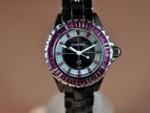 シャネル 新作＆送料込 Chanel J12 Joaillerie Ladies Black/Red/Red Jap Quartz 腕時計J-CH0055