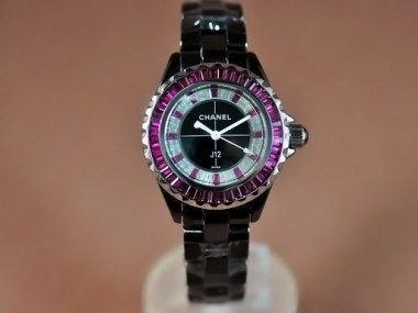 シャネル 新作＆送料込 Chanel J12 Joaillerie Ladies Black/Red/Red Jap Quartz 腕時計J-CH0055