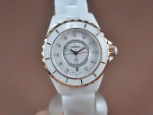 シャネル 新作＆送料込 Chanel J12 TT White Ceramic Diam Markers Ladies Japanese Quart腕時計 J-CH0041