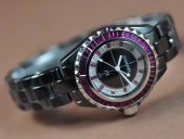 シャネル 新作＆送料込 Chanel J12 Joaillerie Ladies Black/Red/Red Jap Quartz 腕時計J-CH0055