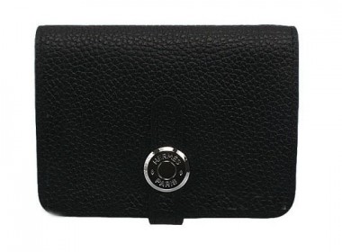 HERMES Dogon エルメス 新作＆送料込　ドゴンコインケース ブラック トゴ シルバー金具 HRQ-b039