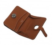 HERMES Dogon エルメス 新作＆送料込　ドゴンコインケース コーラル トゴ シルバー金具 HRQ-b042