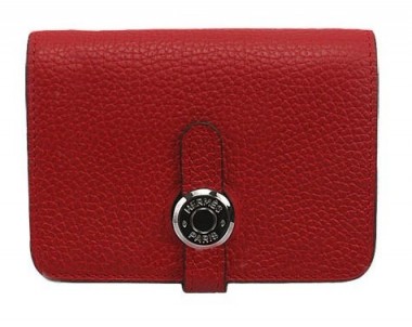 HERMES Dogon エルメス 新作＆送料込　ドゴンコインケース レッド トゴ シルバー金具 HRQ-b038