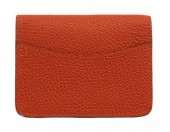 HERMES Dogon エルメス 新作＆送料込　ドゴンコインケース オレンジ トゴ シルバー金具 HRQ-b040