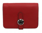 HERMES Dogon エルメス 新作＆送料込　ドゴンコインケース レッド トゴ シルバー金具 HRQ-b038