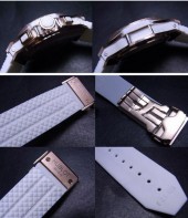 HUBLOT　ビッグ・バン ホワイトダイヤル PG 薄ブルーコーティング クオーツ hb008
