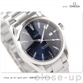 オメガ 腕時計 ＆送料込 OMEGA シーマスター アクアテラ ボーイズ 腕時計 デイト クォーツ ブルー2518.80