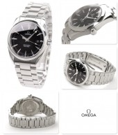 オメガ 腕時計 ＆送料込 OMEGA シーマスター アクアテラ ボーイズ 腕時計 デイト クォーツ ブラック2518.50