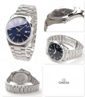 オメガ 腕時計 ＆送料込 OMEGA シーマスター アクアテラ メンズ 腕時計 デイト クォーツ ブルー2517.80