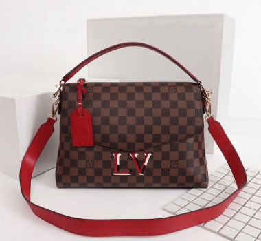 ルイヴィトン 人気 LOUISVUITTON 赤色 ダミエ　通販 ＆送料込 N40176
