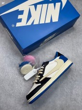 ナイキ 新作 本革 NIKE 靴 travis scott x fragment x air jordan aj1 low og sp military blue 通販＆送料込 NK013